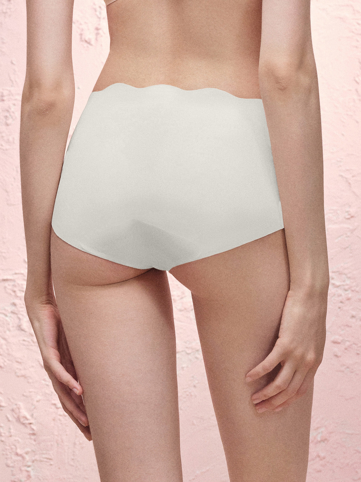 Basic Seamless Lace-Trimmed Boxer Brief