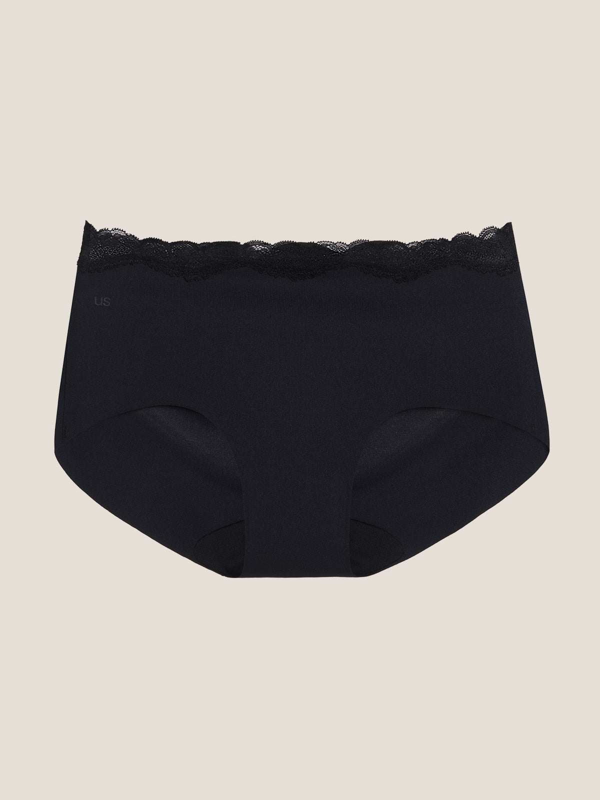 Basic Seamless Lace-Trimmed Boxer Brief