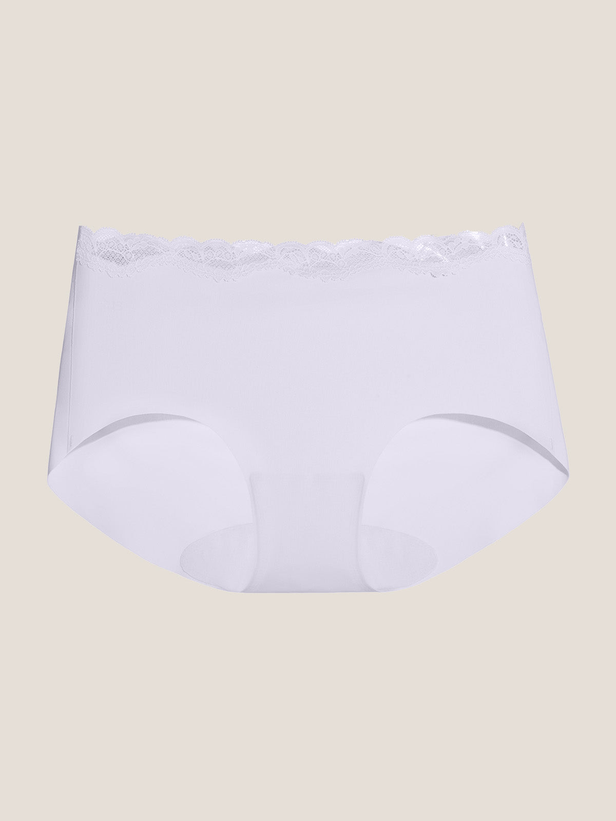 Basic Seamless Lace-Trimmed Boxer Brief