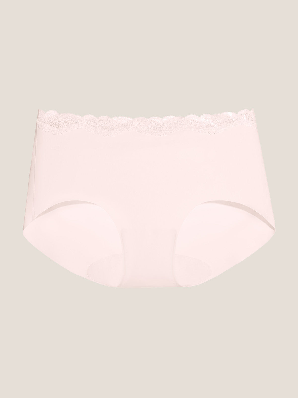 Basic Seamless Lace-Trimmed Boxer Brief