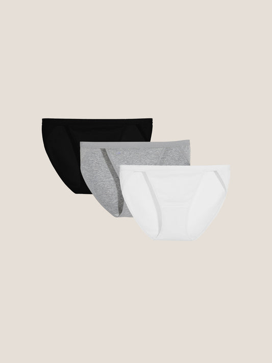 Cotton Rib Mid-Rise Bikini Brief (3-Pack)